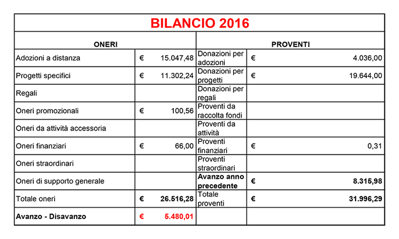 bilancio 2016